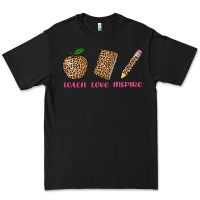 Black teach love inspire leopard Premium Tee - AdoDesignShop