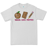 Dove Grey teach love inspire leopard Premium Tee - AdoDesignShop