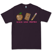 Plum teach love inspire leopard Premium Tee - AdoDesignShop