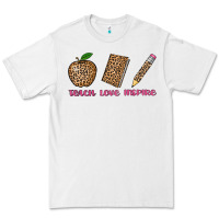 White teach love inspire leopard Premium Tee - AdoDesignShop