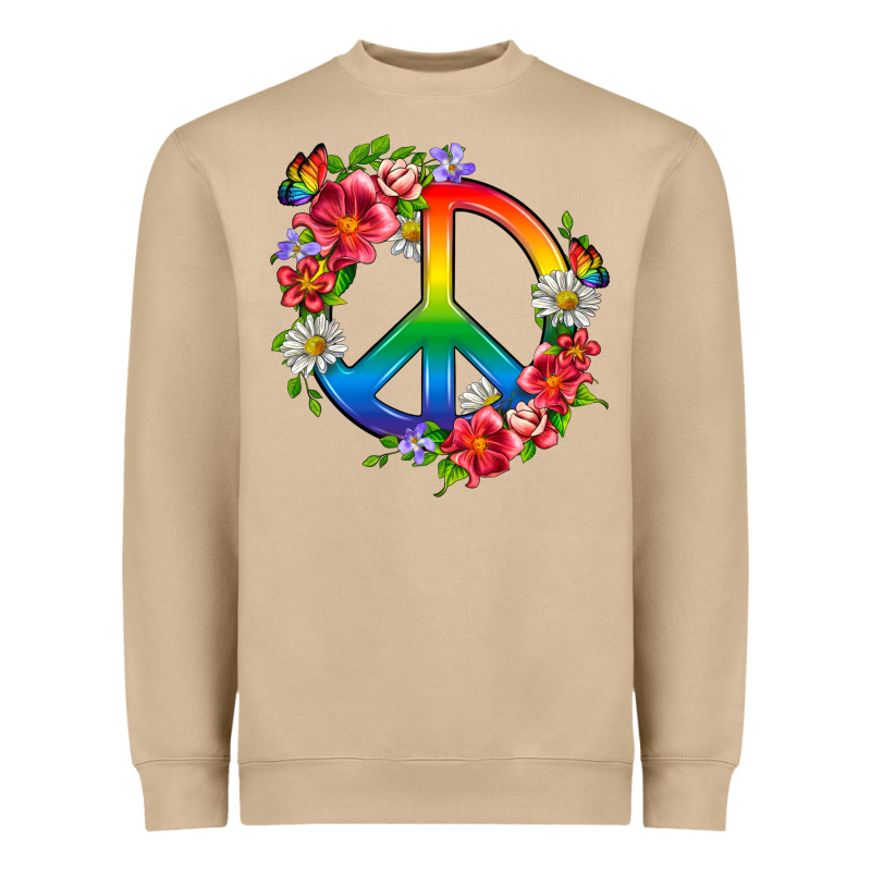 Peace Pride Lgbtq+ And Flowers Heavyweight Sweatshirt by BundleAndBundleShop | Teevron