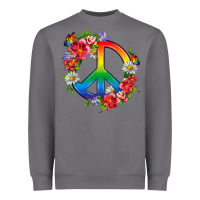 Storm Peace Pride LGBTQ+ And Flowers Heavyweight Sweatshirt - BundleAndBundleShop