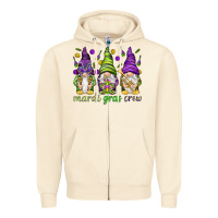Sandshell Mardi Gras crew with gnomes Zipper Hoodie - NancyCooperArtShop