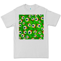 Dove Grey halloween eye balls seamless pattern Premium Tee - BundleAndBundleShop