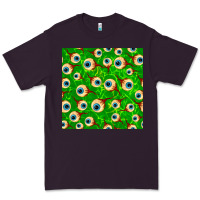 Plum halloween eye balls seamless pattern Premium Tee - BundleAndBundleShop
