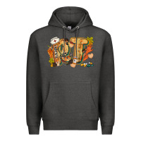 Charcoal Heather fall rt Premium Hoodie - CowGirlArtShop