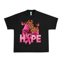 Black Hope Breast Cancer nails Urban Heavy Tee - NancyCooperArtShop