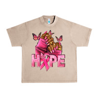 French Oak Hope Breast Cancer nails Urban Heavy Tee - NancyCooperArtShop