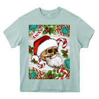 Arona Christmas hippie skeleton santa Heavy Core Tee - Artiststas