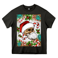 Asphalt Christmas hippie skeleton santa Heavy Core Tee - Artiststas
