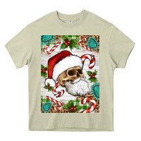 Mossy Christmas hippie skeleton santa Heavy Core Tee - Artiststas