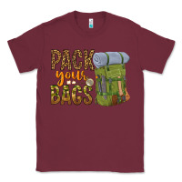Burgundy pack your bags Classic Tee - NancyCooperArtShop