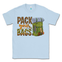 Dusty Blue pack your bags Classic Tee - NancyCooperArtShop
