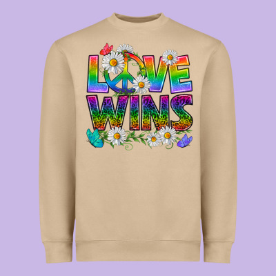 Pride Lgbtq+ Love Wins Heavyweight Sweatshirt Designed By Bundleandbundleshop