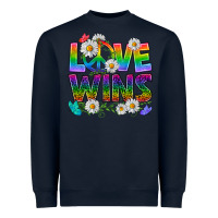 Navy Pride LGBTQ+ Love Wins Heavyweight Sweatshirt - BundleAndBundleShop