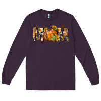 Plum Western Mom With Pumpkins Long Sleeve Tee - BundleAndBundleShop