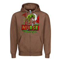 Chestnut grinch hand nurse manager Zipper Hoodie - NancyCooperArtShop