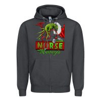 Smoke grinch hand nurse manager Zipper Hoodie - NancyCooperArtShop