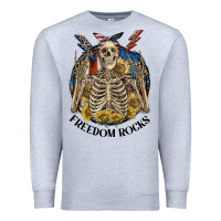Heather Grey freedom rocks Premium Sweatshirt - CowGirlArtShop