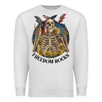 Oatmeal Heather freedom rocks Premium Sweatshirt - CowGirlArtShop
