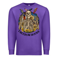 Purple freedom rocks Premium Sweatshirt - CowGirlArtShop