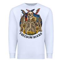 White freedom rocks Premium Sweatshirt - CowGirlArtShop
