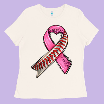 Breast Cancer Sport Ribbons Ladies Tee Designed By Adodesignshop