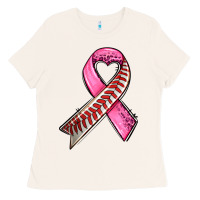Bone breast cancer sport ribbons Ladies Tee - AdoDesignShop