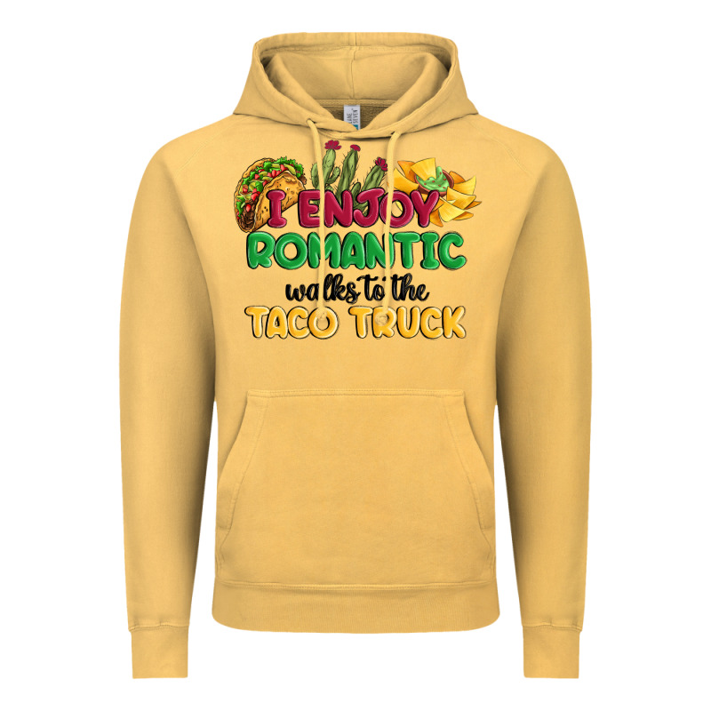 I Enjoy Romantic Walks To The Taco Truck Vintage Hoodie by MaliasSmallBusiness | Teevron