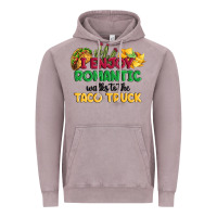 Vintage Zinc i enjoy romantic walks to the taco truck Vintage Hoodie - MaliasSmallBusiness