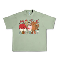 Oil Green take me out to the ballgame Urban Heavy Tee - MaliasSmallBusiness
