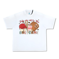 White take me out to the ballgame Urban Heavy Tee - MaliasSmallBusiness