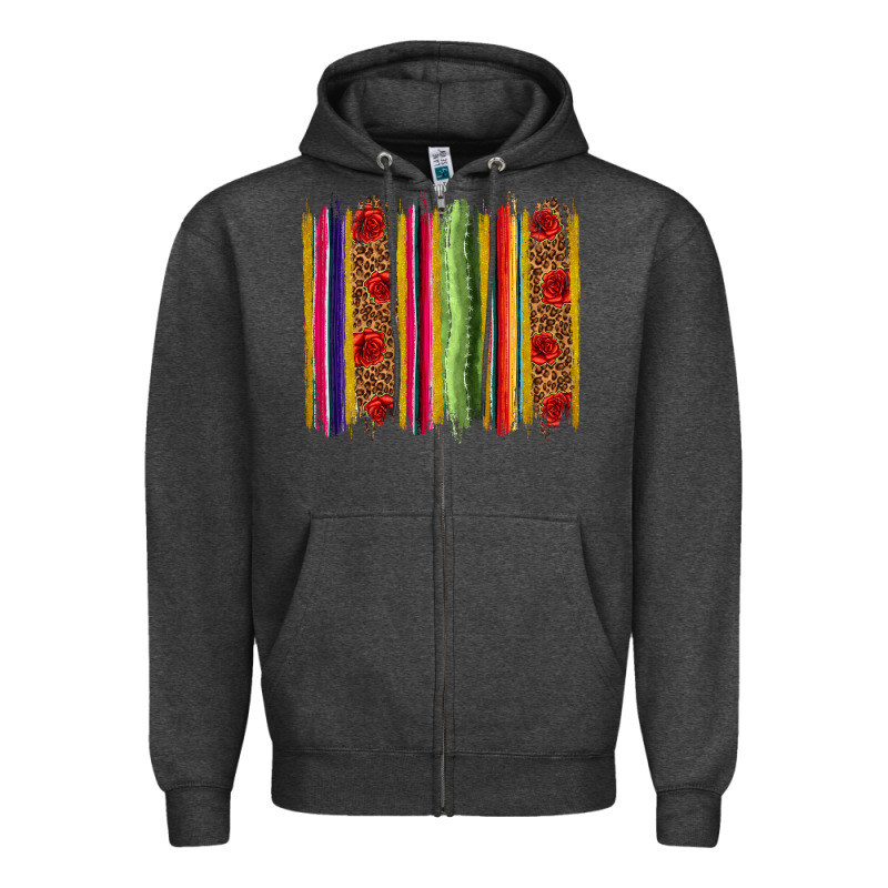 Mexico Serape Brushstroke Zipper Hoodie by texasbilliewilder | Teevron