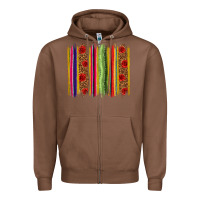Chestnut Mexico Serape Brushstroke Zipper Hoodie - texasbilliewilder