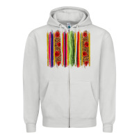 Dove Grey Mexico Serape Brushstroke Zipper Hoodie - texasbilliewilder