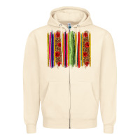 Sandshell Mexico Serape Brushstroke Zipper Hoodie - texasbilliewilder