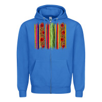 True Royal Mexico Serape Brushstroke Zipper Hoodie - texasbilliewilder