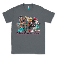 Charcoal Heather pca patient care assistant western Classic Tee - NancyCooperArtShop