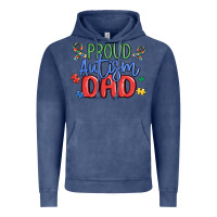 Vintage Denim proud autism dad Vintage Hoodie - MaliasSmallBusiness