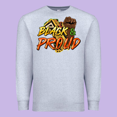 Black And Proud Premium Sweatshirt Designed By Howdyjamesfarm