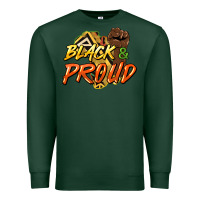 Sports Green black and proud Premium Sweatshirt - HowdyJamesFarm