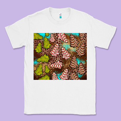 Little Debbie Tree Cakes Leopard Turquoise Classic Tee Designed By Jahusdesignshop