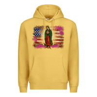 Antique Gold america our lady of guadalupe Premium Hoodie - JahusDesignShop