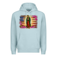 Blue Mist america our lady of guadalupe Premium Hoodie - JahusDesignShop