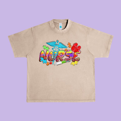 Autism Nurse Urban Heavy Tee Designed By Nancycooperartshop