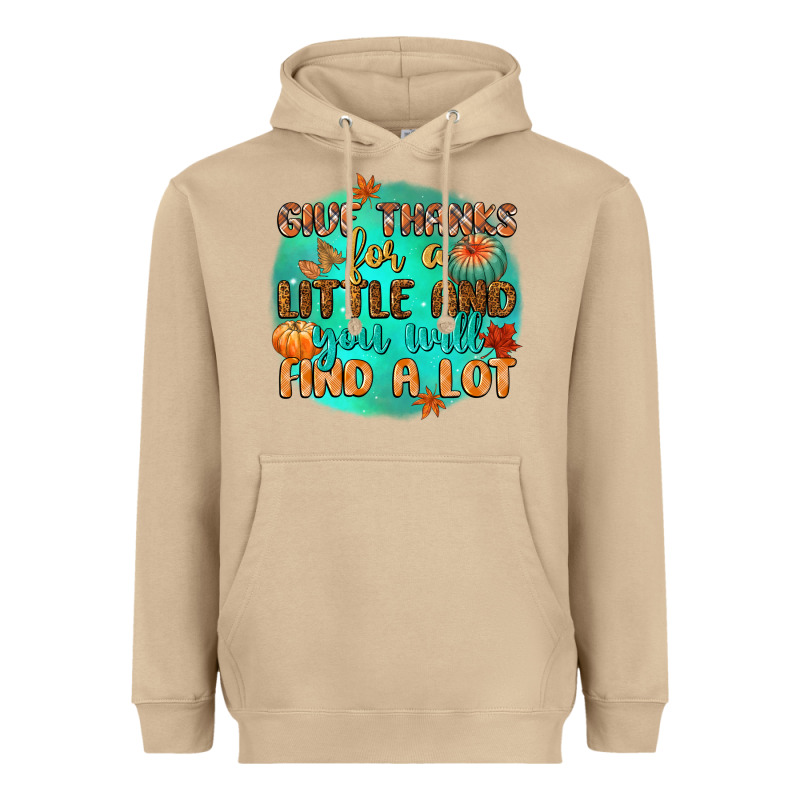 Give Thanks For A Little And You Will Find A Lot Heavyweight Hoodie by CowGirlArtShop | Teevron