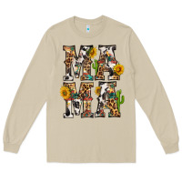 Mushroom Western Mama With Sunflowers Long Sleeve Tee - BundleAndBundleShop