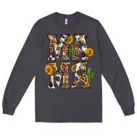 Smoke Western Mama With Sunflowers Long Sleeve Tee - BundleAndBundleShop