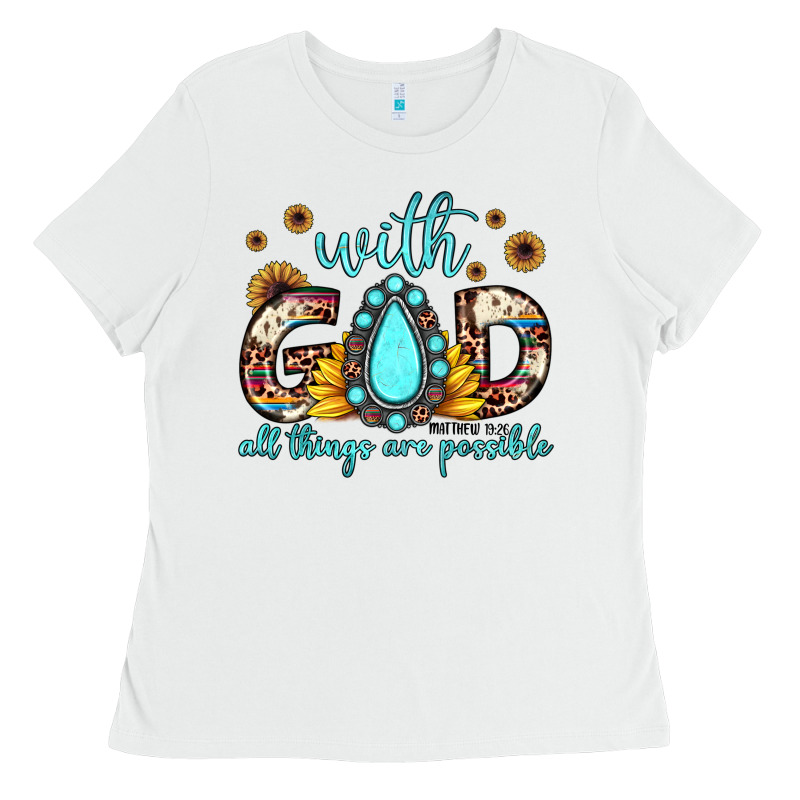 With God All Things Are Possible Matthew 19 26 Ladies Tee by JahusDesignShop | Teevron