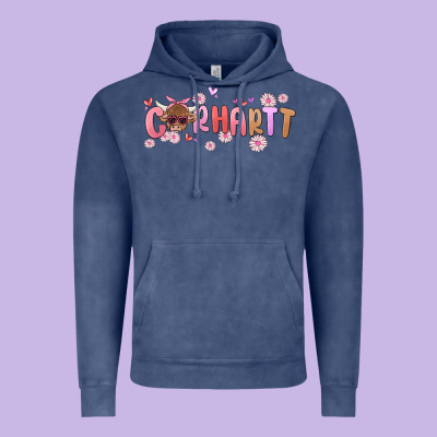Carhartt Cow Valentines Day Vintage Hoodie Designed By Maliassmallbusiness